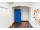 Unfinished basement area with blue lockers at 2731 California St, Denver, CO 80205