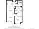 Floor plan showing a 953 sq ft condo with 1 bedroom and 1 bath at 20 N Wilcox St # 218, Castle Rock, CO 80104