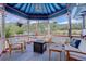 Covered gazebo with seating and mountain views at 209 10Th Ave, Idaho Springs, CO 80452