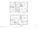 Combined floorplans showing layout of the main level and basement at 7040 S Clermont St, Centennial, CO 80122