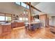 Gourmet kitchen boasts stainless steel appliances and custom cabinetry at 934 S Perry Park Rd, Sedalia, CO 80135