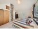 Bedroom with wood closets and a brick chimney at 1300 Main St, Georgetown, CO 80444