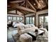 Large main bedroom with cozy seating area and access to private deck at 7474 Spring Drive, Boulder, CO 80303