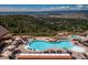 Resort-style pool with expansive mountain views at 8014 Trinity Peak Ln, Castle Rock, CO 80108