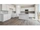 Modern kitchen with white cabinets, an island, and stainless steel appliances at 3352 N Highlands Creek Pkwy, Aurora, CO 80019