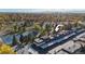 Aerial view of the property and surrounding park at 1289 S Monaco Pkwy, Denver, CO 80224