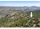 Property overview showing location and distant mountain views at 80 Outlook Dr, Golden, CO 80403