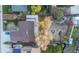Aerial view showcasing the house and expansive backyard at 3955 S Uinta St, Denver, CO 80237