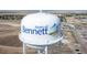 Town water tower with Bennett logo at 45016 Sunflower Ln, Bennett, CO 80102