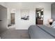 Bedroom with gray carpet and a view of the bathroom at 1262 N Stuart St # 2, Denver, CO 80204