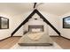Bright bedroom with a large bed and mountain views at 245 Fairways Dr, Breckenridge, CO 80424