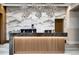 Modern building lobby with sleek reception desk and seating at 1133 14Th St # 2620, Denver, CO 80202
