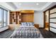 Bedroom with built-in shelves and ensuite bathroom at 1133 14Th St # 2620, Denver, CO 80202