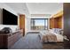 Bedroom with large window and built-in shelving at 1133 14Th St # 2620, Denver, CO 80202