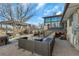 Patio area with seating and fire pit at 12140 E 116Th Cir, Henderson, CO 80640