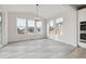 Bright breakfast nook with chandelier and view of backyard at 3887 N Reserve Blvd, Aurora, CO 80019