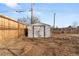 Metal storage shed in the backyard at 1216 Ursula St, Aurora, CO 80011