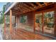 Spacious deck with access to lower level at 6763 Deer Path, Evergreen, CO 80439