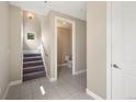Small powder room with toilet and pedestal sink at 3425 W 16Th Ave, Denver, CO 80204