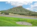 Landscaped green space with a mountain view at 755 Canyon Dr, Castle Rock, CO 80104