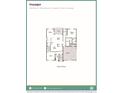 First-floor plan showcasing the layout of the Voyager model including bedrooms, bathrooms, kitchen, and living spaces at 5176 N Quemoy Ct, Aurora, CO 80019