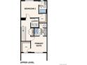 Upper level floor plan with primary suite, laundry, and another bedroom at 461 Interlocken Blvd # 103, Broomfield, CO 80021