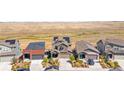 Aerial view of several homes with solar panels and landscaping at 9785 Mount Kataka Pt, Littleton, CO 80125
