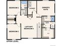 Upper level floor plan with owner's suite and additional bedrooms at 5918 Red Barn Ave, Mead, CO 80504