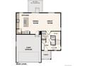 Open-concept main level floor plan with kitchen, dining, and great room at 3453 N Irvington St, Aurora, CO 80019