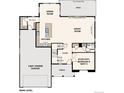 Main level floor plan showcasing an open concept kitchen, dining, and great room at 2549 Lupton Ln, Lafayette, CO 80026