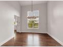 Bright dining room with hardwood floors and a chandelier at 1800 Vernon Ln, Superior, CO 80027