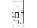 Two-bedroom floor plan with attached two-car garage at 688 Saddle Dr, Erie, CO 80516