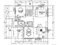 Floor plan of the main level showcasing the kitchen, dining, living areas, and a study at 2892 N Monroe St, Denver, CO 80205