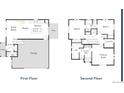 Two-story home floor plan, showing kitchen, bedrooms, and bathrooms at , Aurora, CO 80019