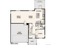 Main level floor plan including kitchen, dining room, and great room at 4326 Canyata Dr, Elizabeth, CO 80107