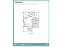 First floor plan of Pathfinder model home at , Aurora, CO 80019