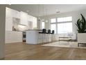 Modern kitchen features white shaker cabinets, marble countertops, and a kitchen island at 10 Oneida Ct, Denver, CO 80230