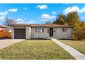 Newly painted ranch home with a well-maintained lawn and walkway at 7956 Joan Dr, Denver, CO 80221