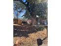Side yard with a large tree and some landscaping at 2792 S Macon Cir, Aurora, CO 80014