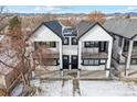 Modern two-unit building with private balconies and mountain views at 2321 S Galapago St, Denver, CO 80223