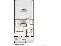 Lower level floor plan showing bedroom, bathroom, and garage at 6854 Merseyside Ln, Castle Pines, CO 80108