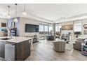 Spacious living room with city views and modern decor at 4200 W 17Th Ave # 823, Denver, CO 80204
