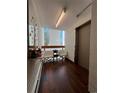 Building lobby with seating area and elevator access at 650 S Clinton St # 5B, Denver, CO 80247