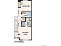 Upper level floor plan with primary suite and secondary bedroom at 455 Interlocken Blvd # 102, Broomfield, CO 80021