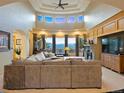 Spacious living room with fireplace and mountain views at 29115 Summit Ranch Dr, Golden, CO 80401