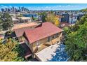 Aerial view showcasing the property's rear elevation and city views at 2736 W 24Th Ave, Denver, CO 80211