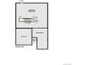 Lower level floor plan, showing unfinished and crawlspace areas at 18308 Martinello Dr, Parker, CO 80134