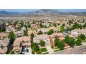 Aerial view of a beautiful neighborhood with mountain views at 2263 S Loveland St, Denver, CO 80228