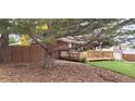 Landscaped yard with large tree and wooden fence at 8120 S Jay Dr, Littleton, CO 80128