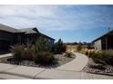 Curving concrete path through a landscaped community with homes visible in the background at 3571 New Haven Cir, Castle Rock, CO 80109